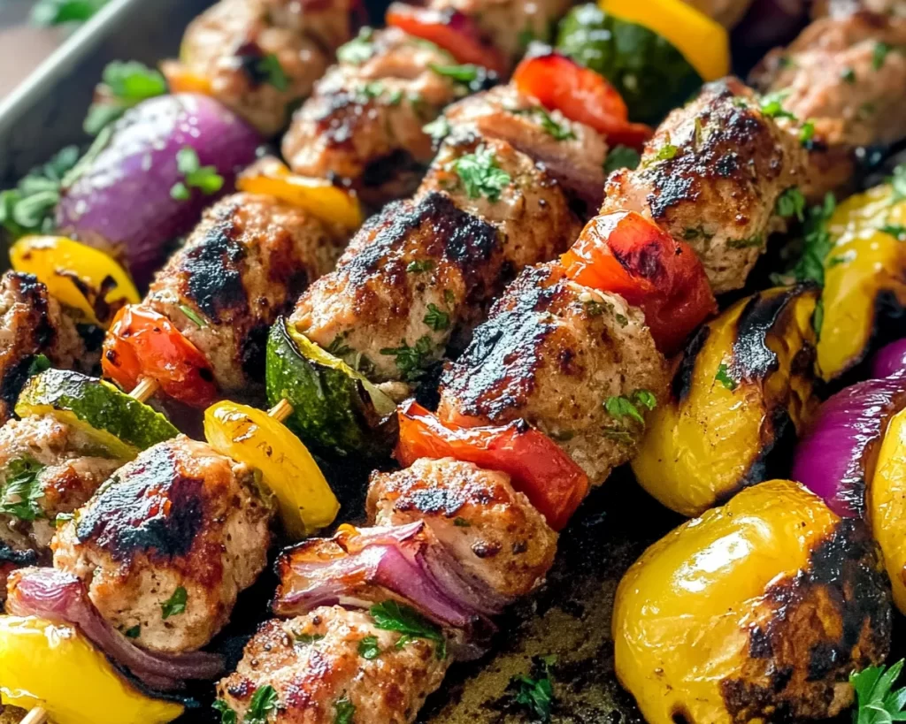 Mouthwatering Greek Ground Turkey Kabobs