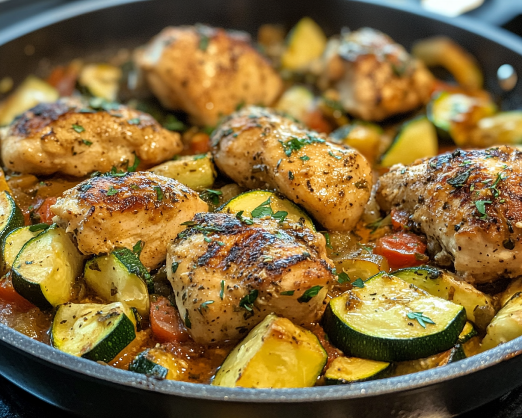 Healthy One-Pan Chicken and Zucchini
