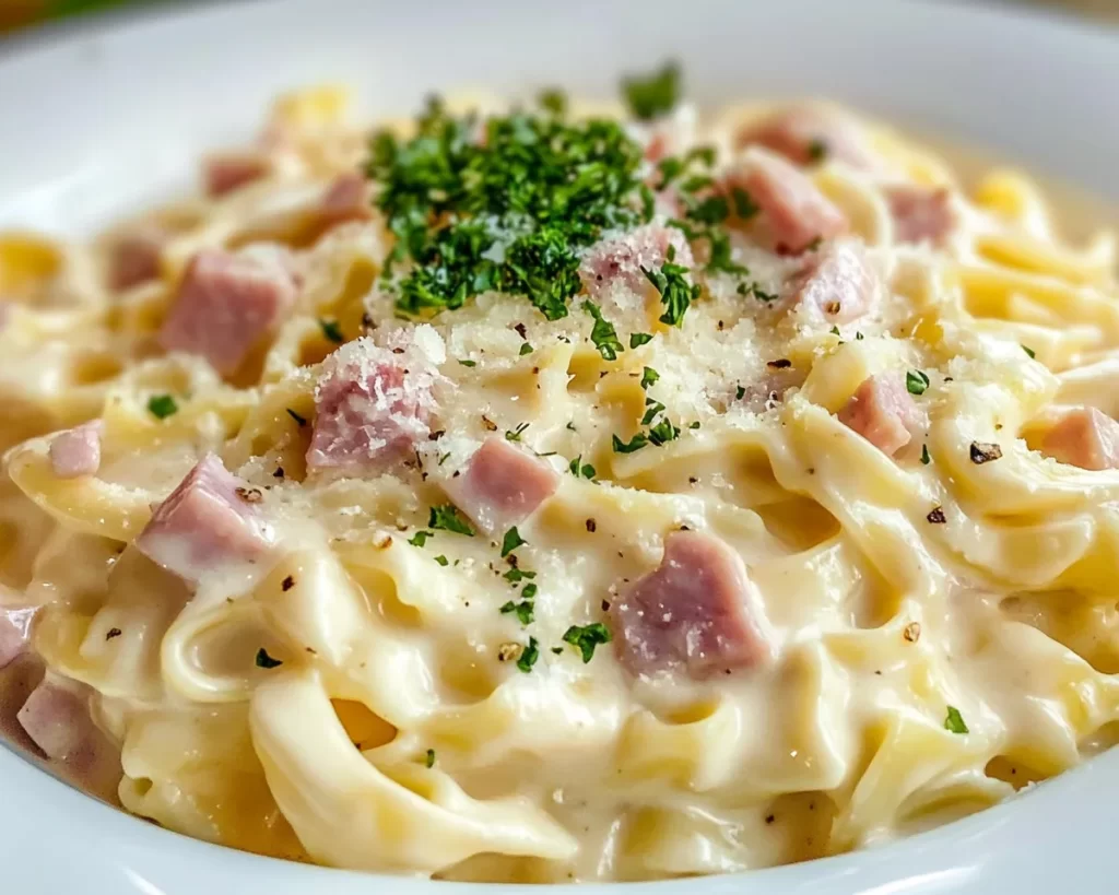 Easter Creamy Ham and Cheese Pasta