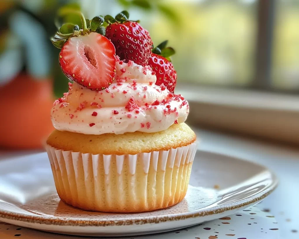 Spring Cupcakes: Strawberry Vanilla Cupcakes