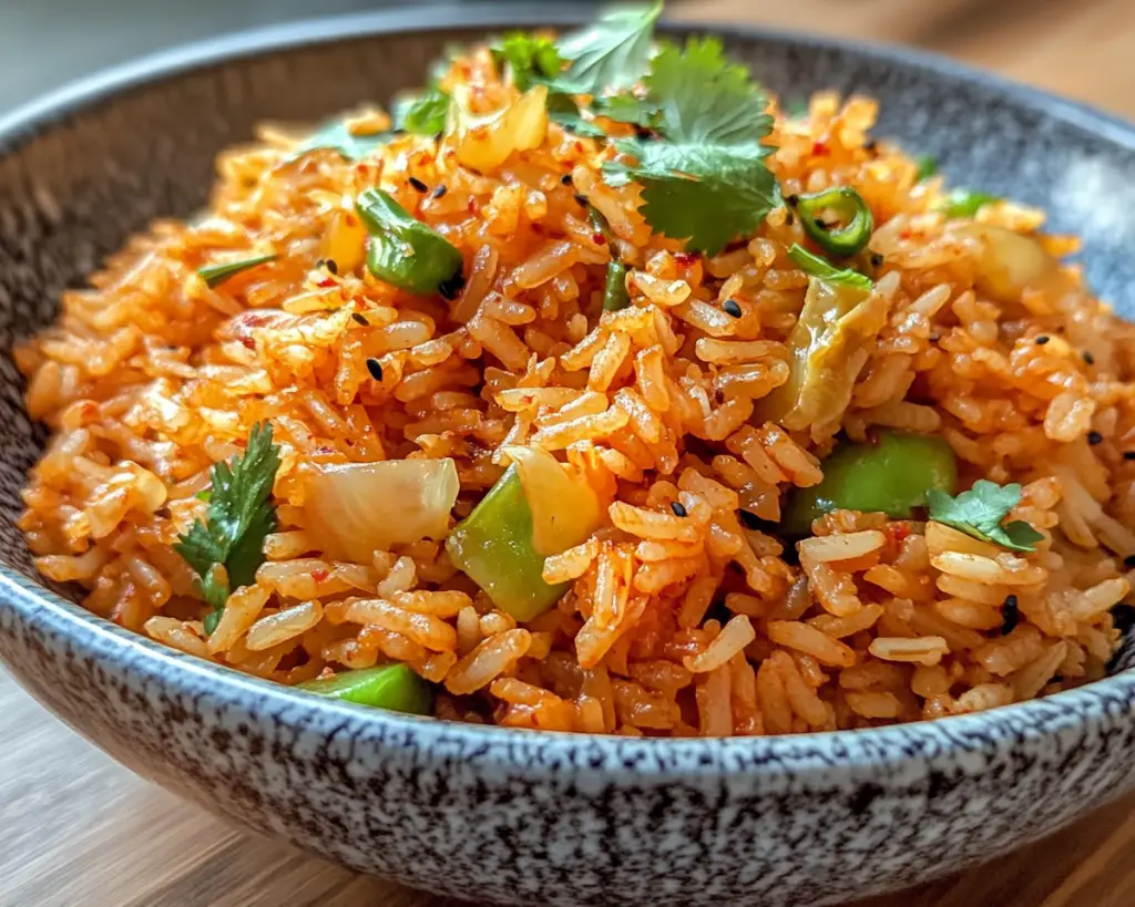 Vegan Kimchi Fried Rice (Spicy & Easy)