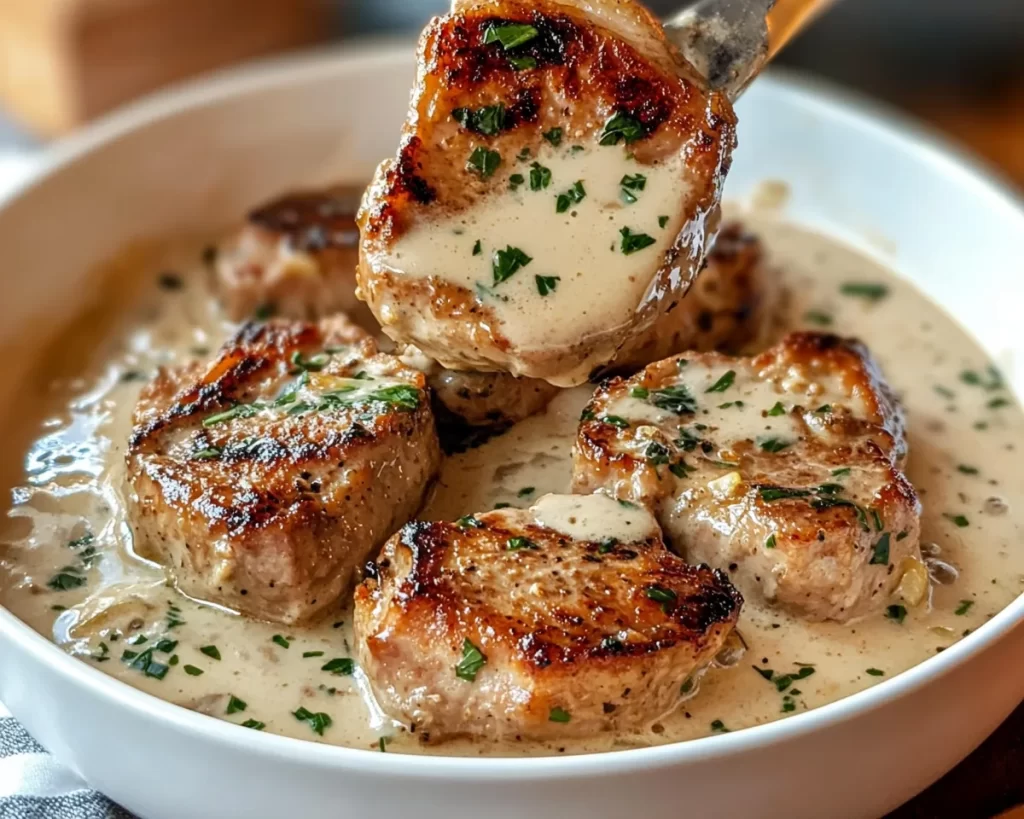 Quick Creamy Garlic Pork Chops (One-Pan)