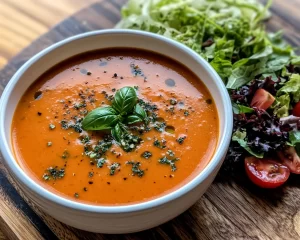 Spring Soup: Tomato Basil Soup + Salad Combo