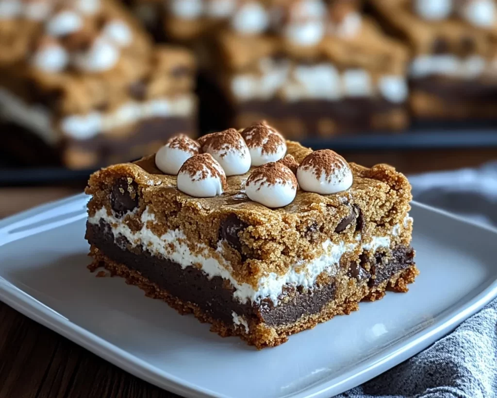 Delicious S'mores Gingerbread Cookie Bars Recipe