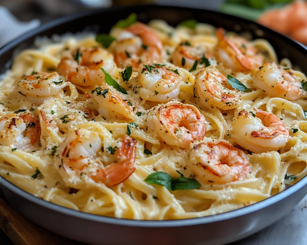 Want Creamy Parmesan Shrimp Pasta You'll Crave?
