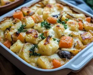 Cozy Creamy Winter Vegetable Casserole Recipe
