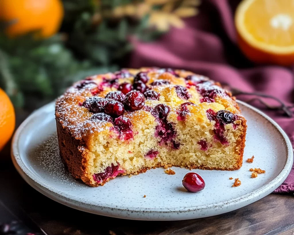 Moist Cranberry Orange Breakfast Cake Recipe