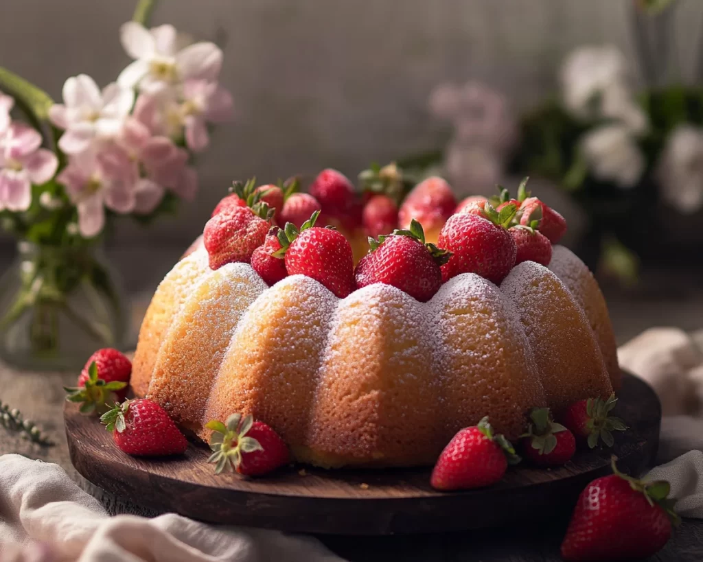 Spring Cake: Strawberry Vanilla Bundt Cake