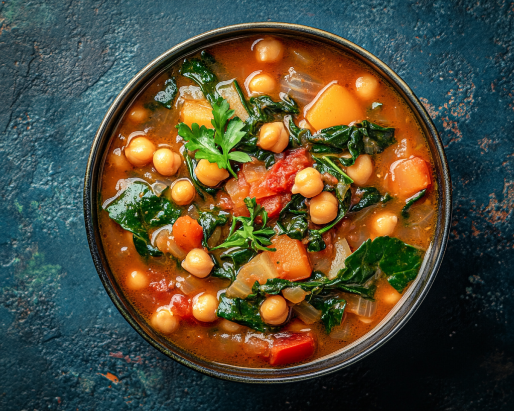 Mediterranean Chickpea and Spinach Stew