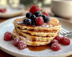Cinnamon Cottage Cheese Pancakes