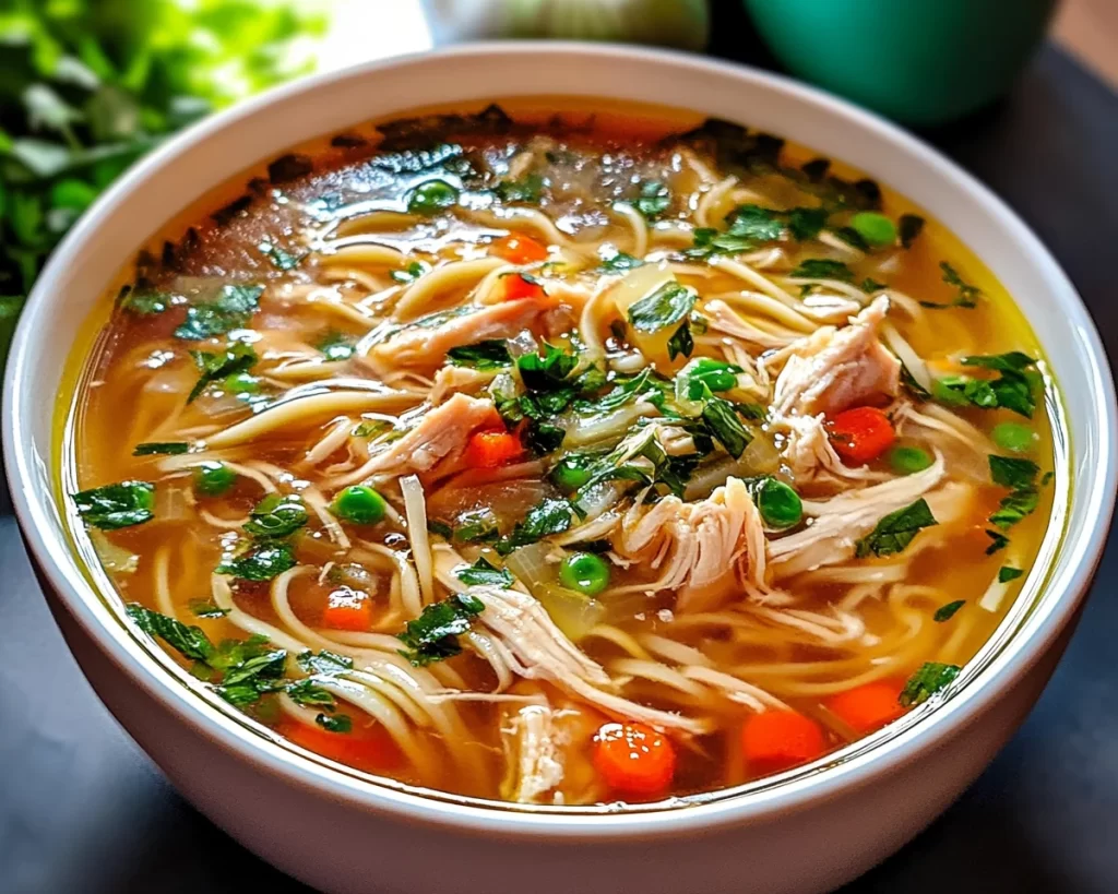 The Best Ginger Garlic Chicken Noodle Soup!
