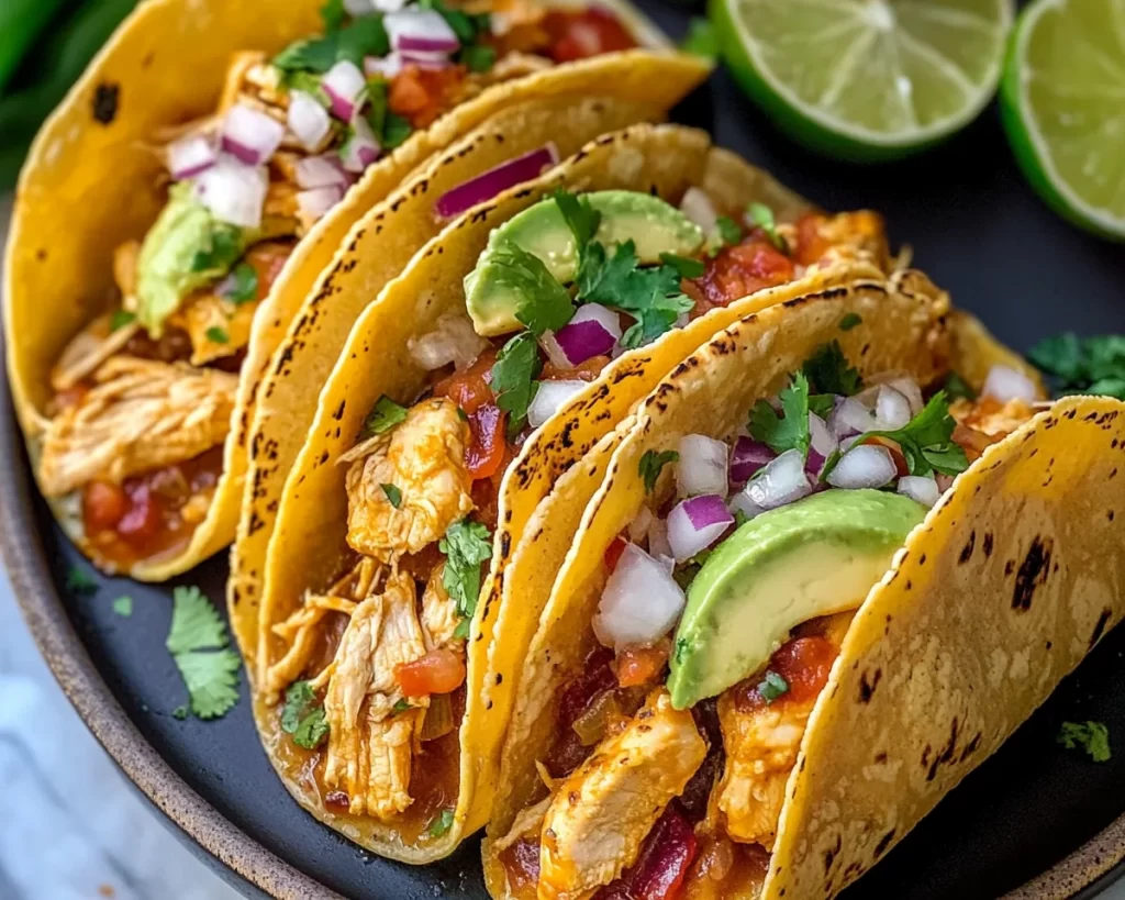High Protein Instant Pot Chicken Tacos