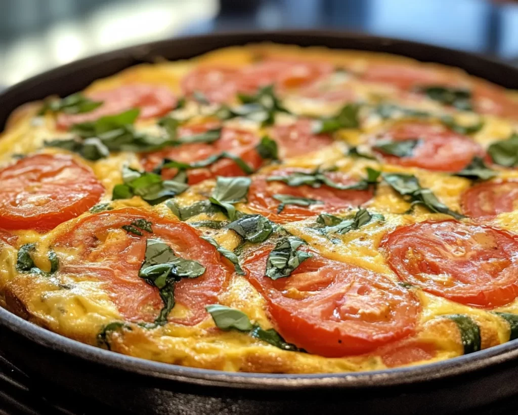 Frittata Recipe with Tomatoes + Basil (Fresh Flavor)