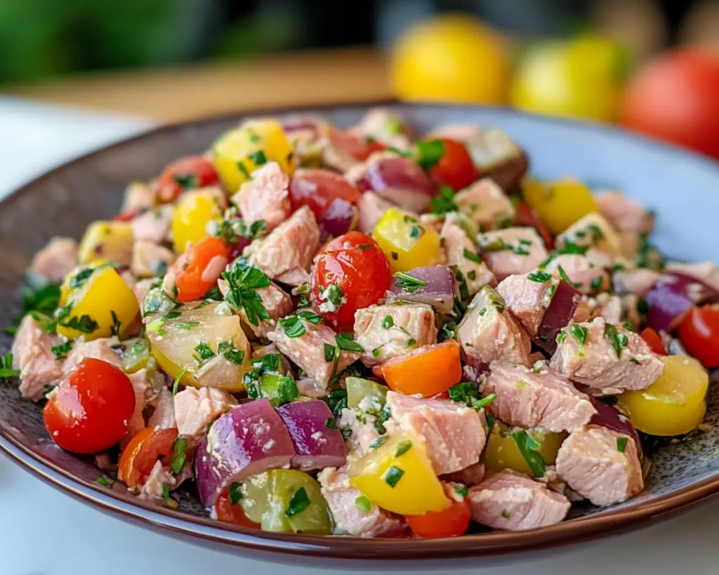 Mediterranean Tuna Salad with Olive Oil