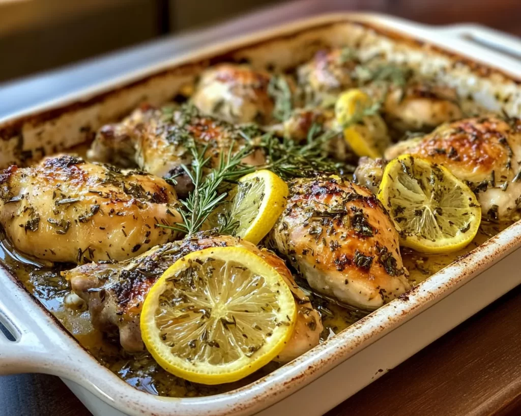Spring Dinner Party Baked Lemon Chicken