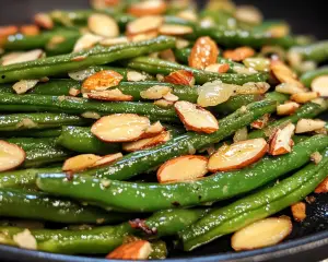Garlic Green Beans with Almonds