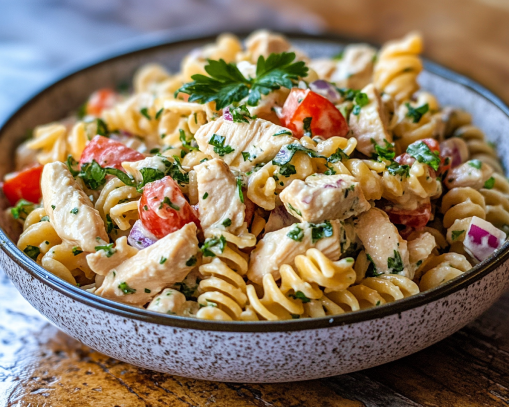 Chicken Pasta Salad with Yogurt Dressing