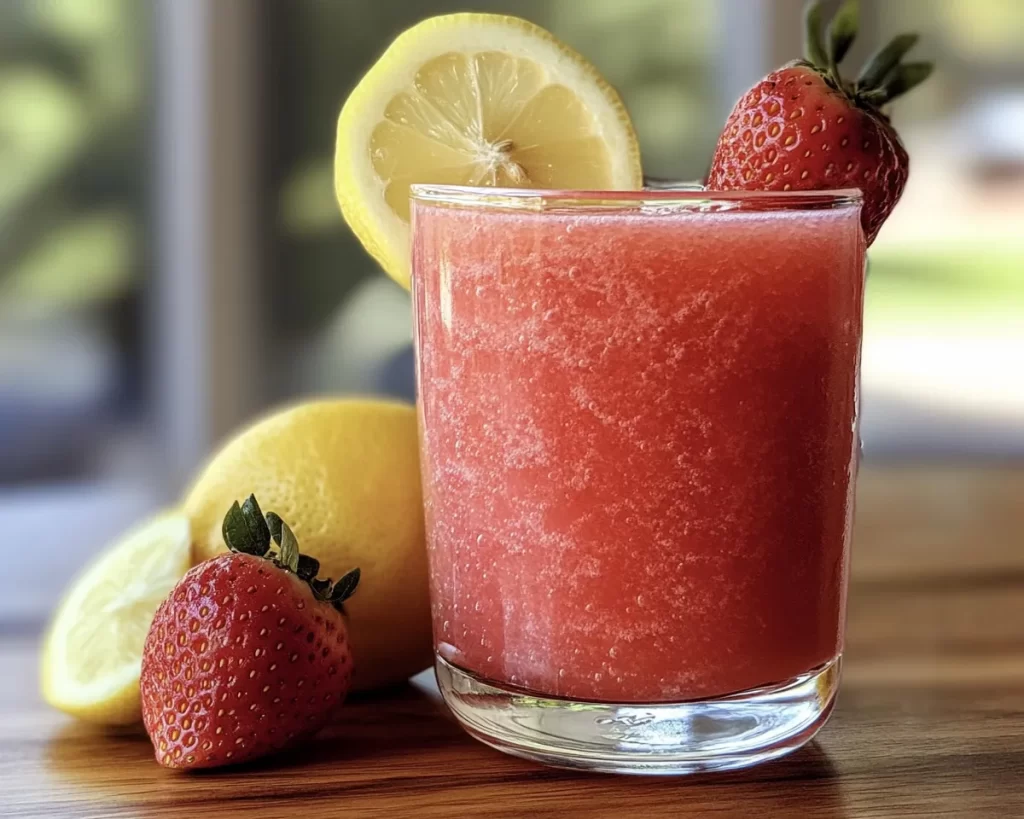 Spring Drinks: Strawberry Lemon Slush (Nonalcoholic)