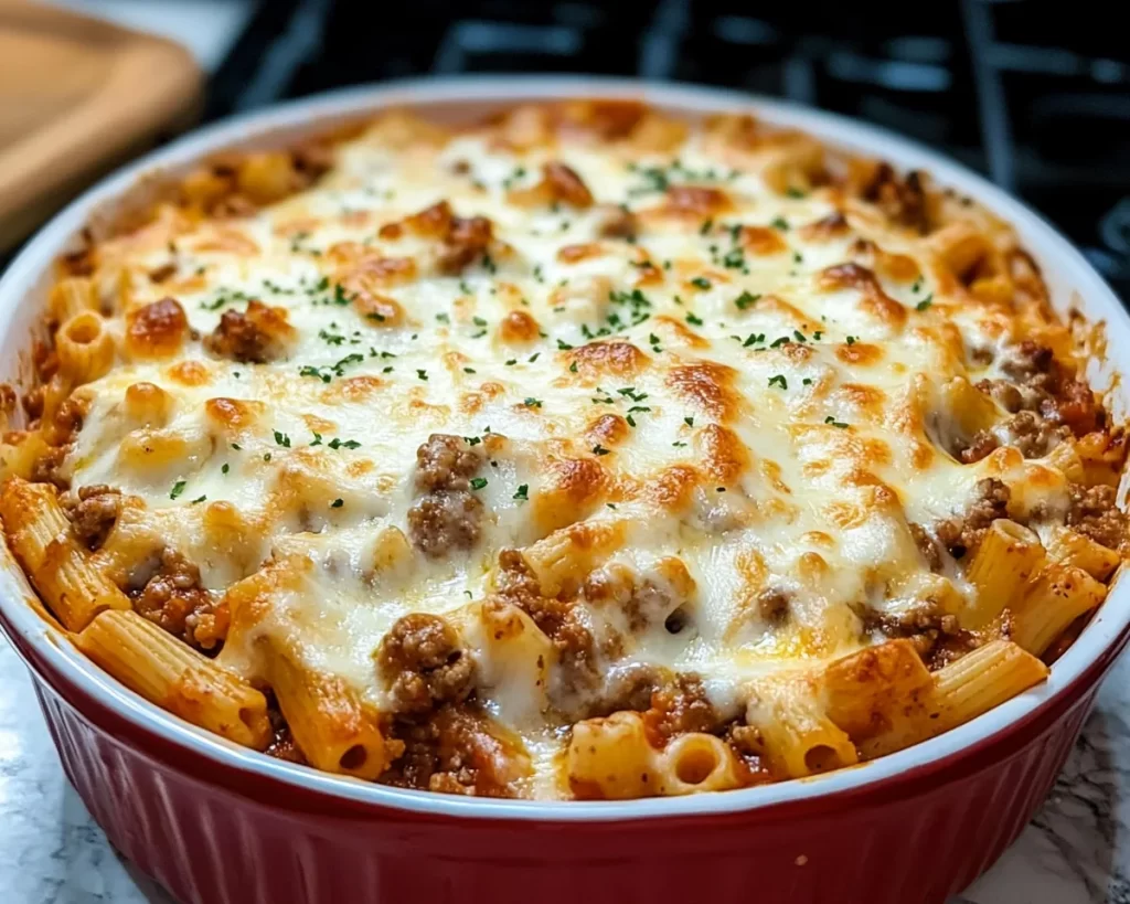 Homemade Baked Ziti With Ground Beef And Cream Cheese