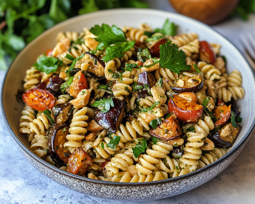 Pasta Salad with Roasted Eggplant