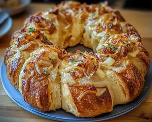 Caramelized Onion & Gruyère Bread Wreath Recipe