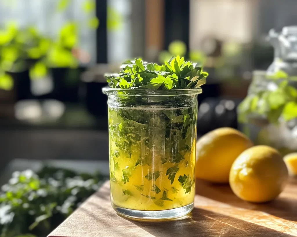 Lemon Vinegarette Dressing with Fresh Herbs (Spring Flavor)
