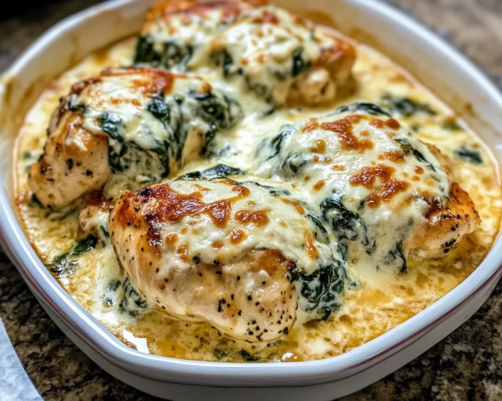 Creamy Ricotta Spinach Topped Chicken Recipe