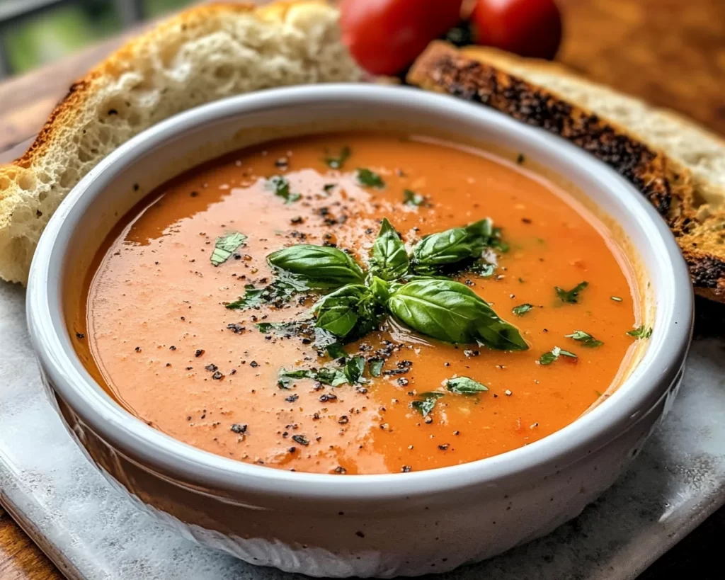 Spring Soup: Creamy Tomato Basil Soup (Easy)