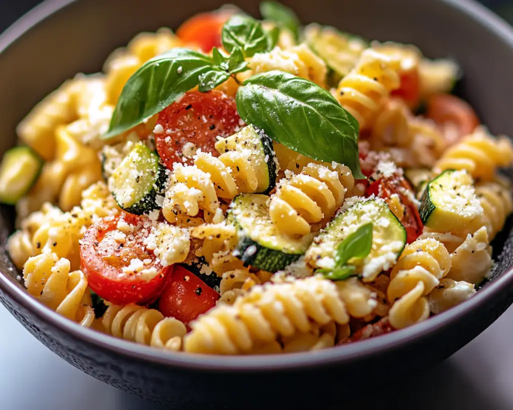 Pasta Salad with Roasted Zucchini and Cheese