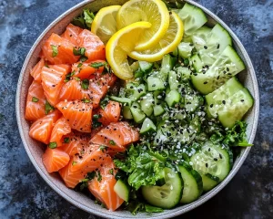 Lemon Vinegarette Dressing for Salmon Bowls