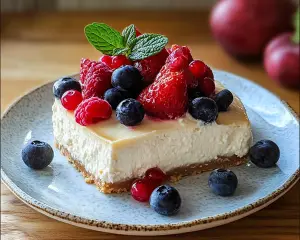 Healthy Cottage Cheese & Yogurt Cheesecake Recipe