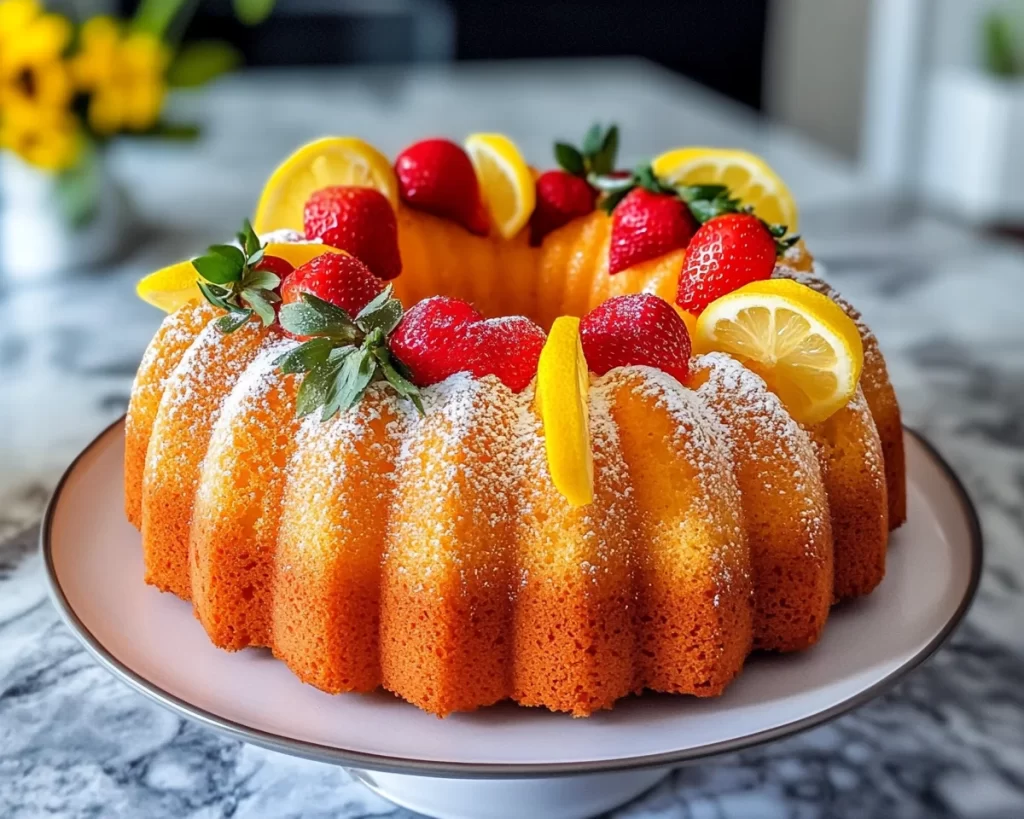 Spring Cake: Strawberry Lemon Bundt Cake