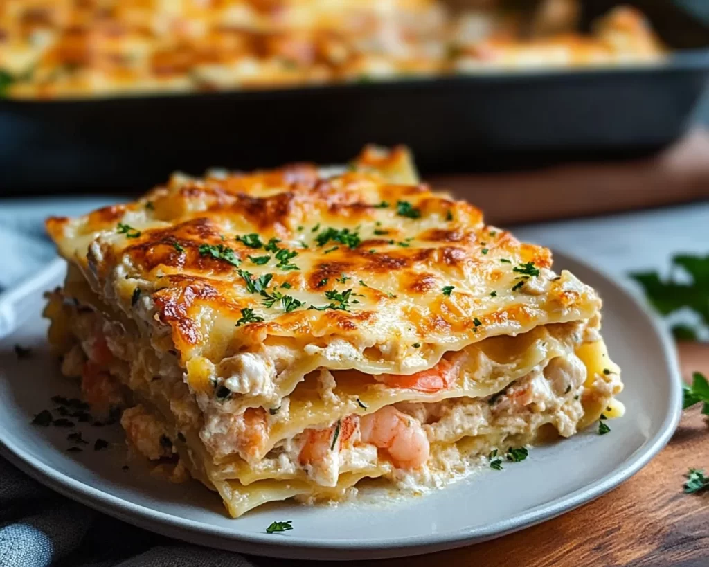 Heavenly Seafood Lasagna with Shrimp & Crab