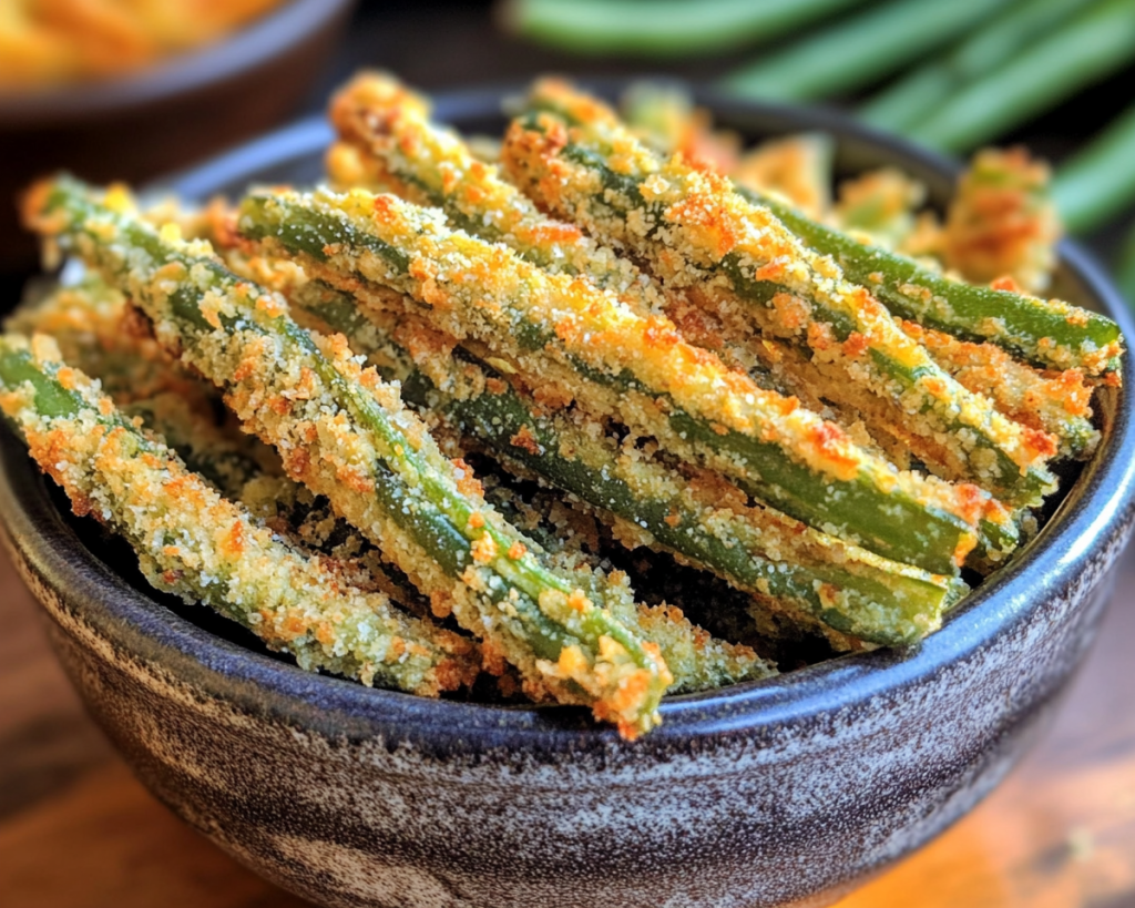Crispy Baked Green Bean Fries (Healthy Snack Recipe)