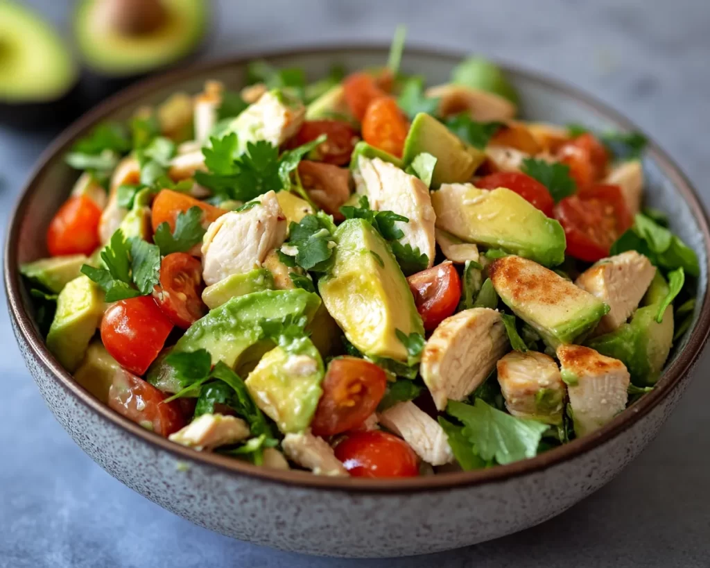 Healthy Easy Recipes: Avocado Chicken Salad in 10 Minutes