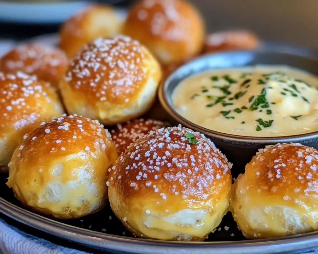 Baseball Snacks: Soft Pretzel Bites With Cheese Dip in 25 Minutes