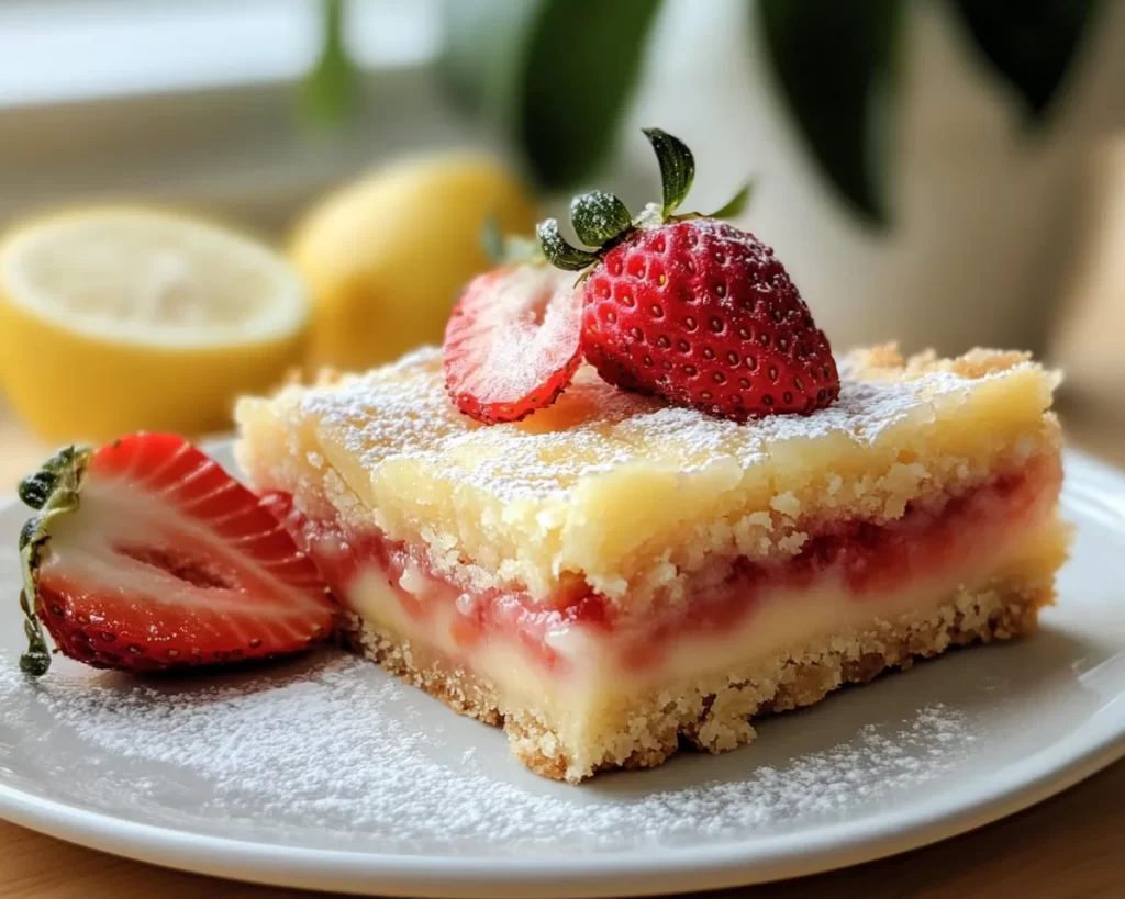 Spring Desserts: Strawberry Lemon Bars in 5 Steps