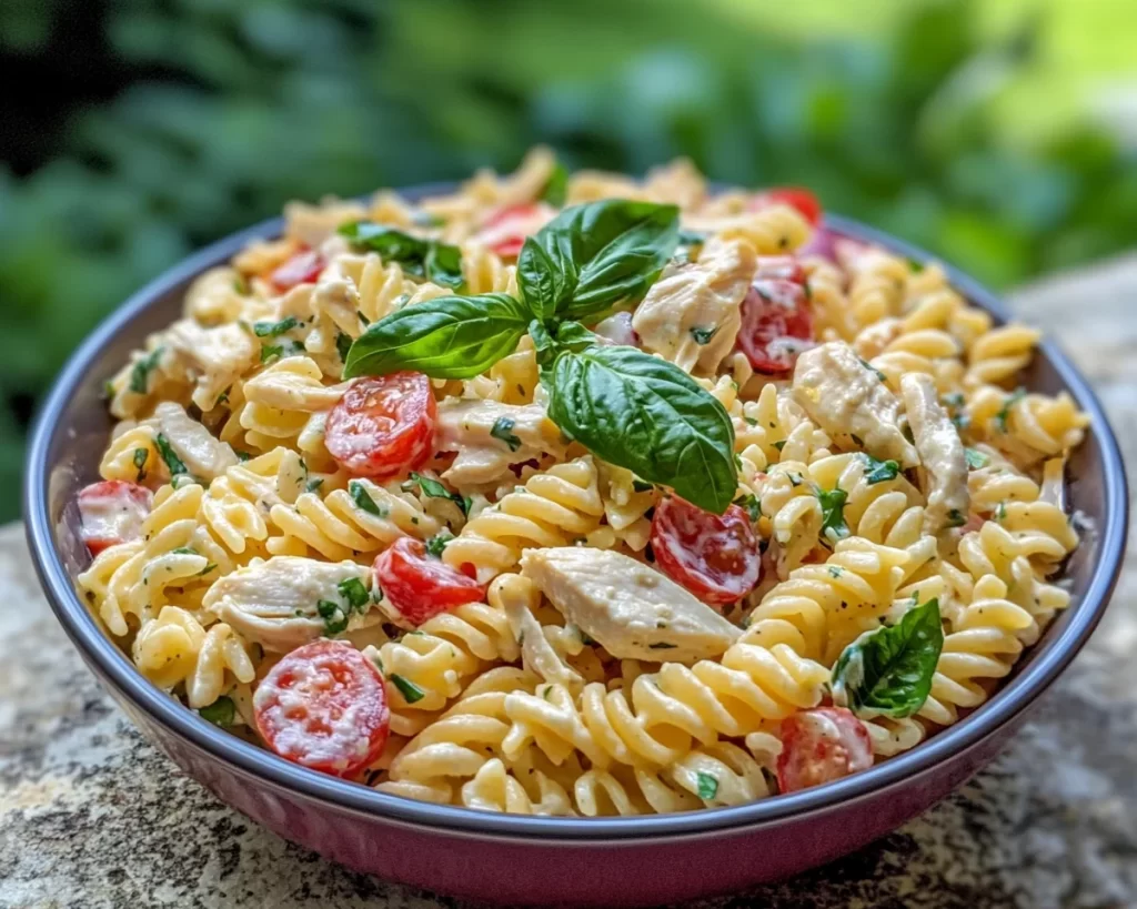 Easy Chicken Pasta Salad for Hot Days