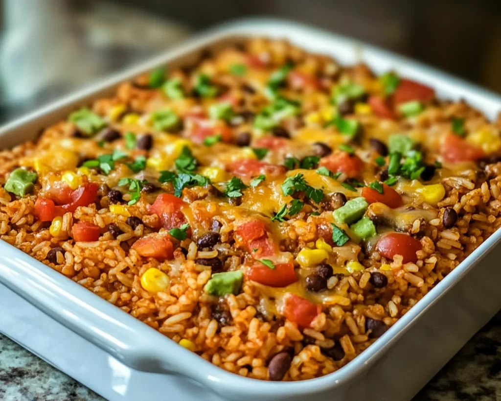 Easy Dinner Recipes for Family: Taco Rice Casserole in 7 Steps