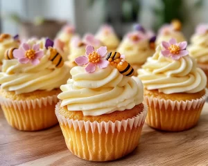 Spring Cupcakes: Honey Bee Themed Spring Cupcakes in 30 Minutes