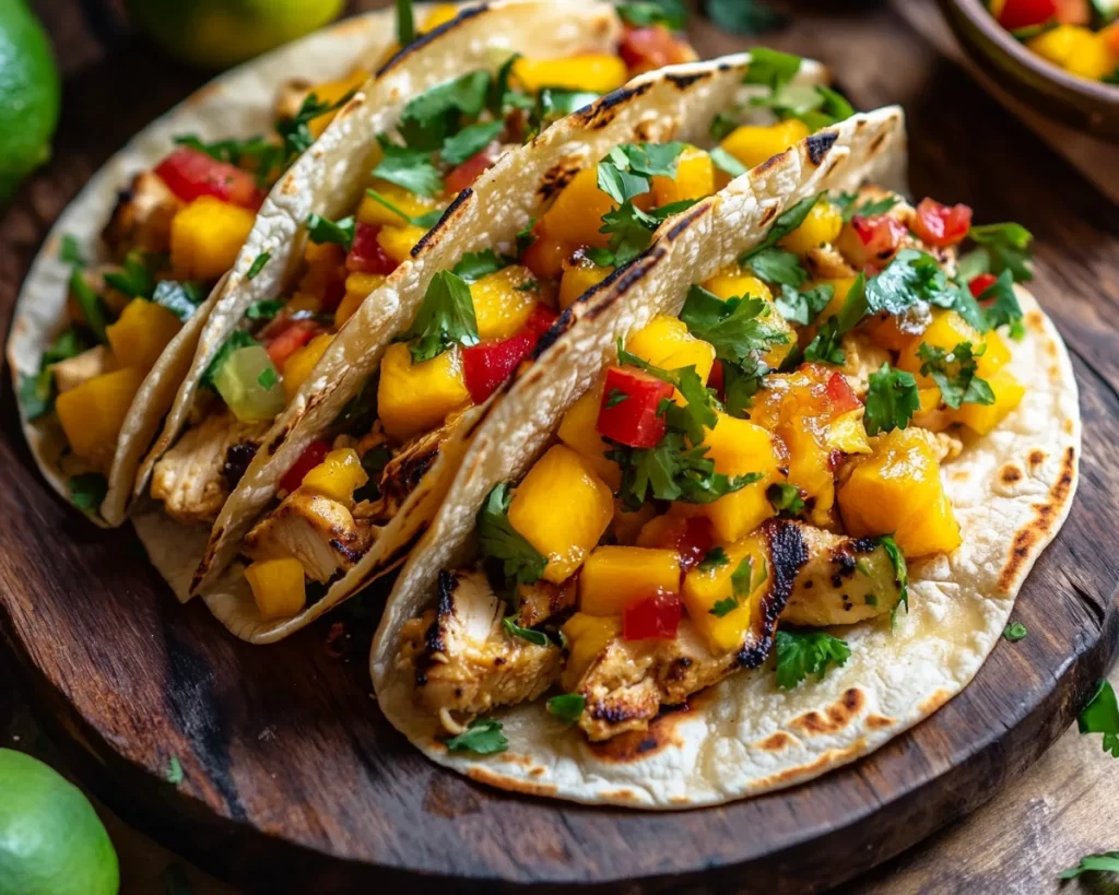 Summer Dinner Ideas: Mango Lime Chicken Tacos in 20 Minutes