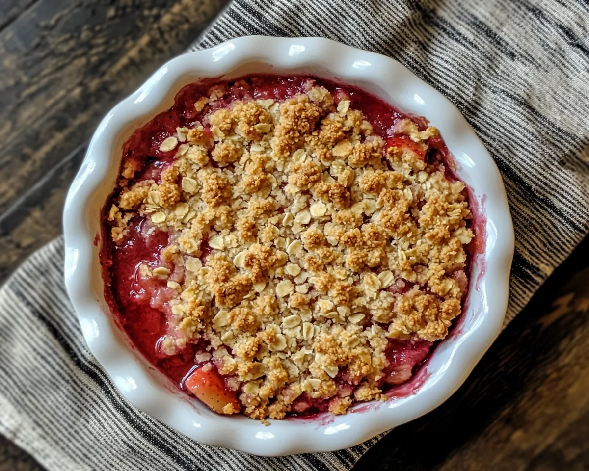 Spring Baking: Strawberry Rhubarb Crisp in 5 Steps