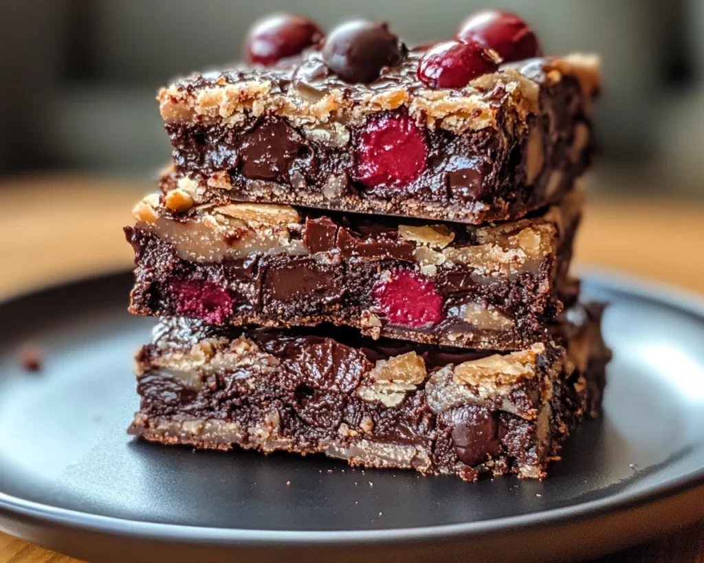 Black Forest Cookie: No Bake Black Forest Cookie Bars in 15 Minutes