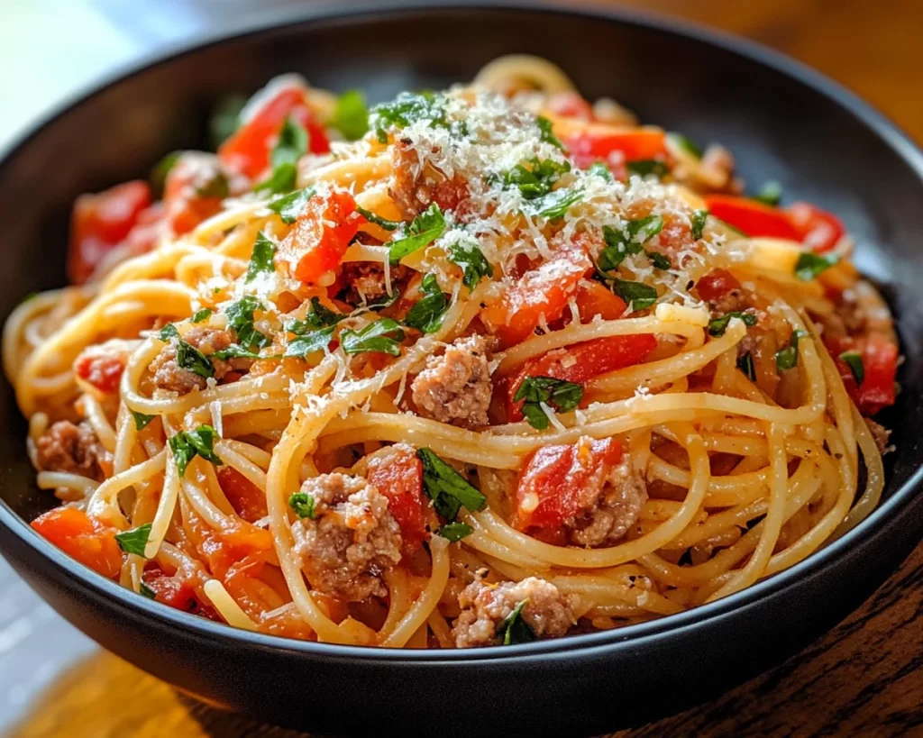 Easy Dinner Recipes for Family: Sausage & Pepper Pasta in 20 Minutes