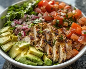 Summer Meals: Chicken Avocado Salad Bowl