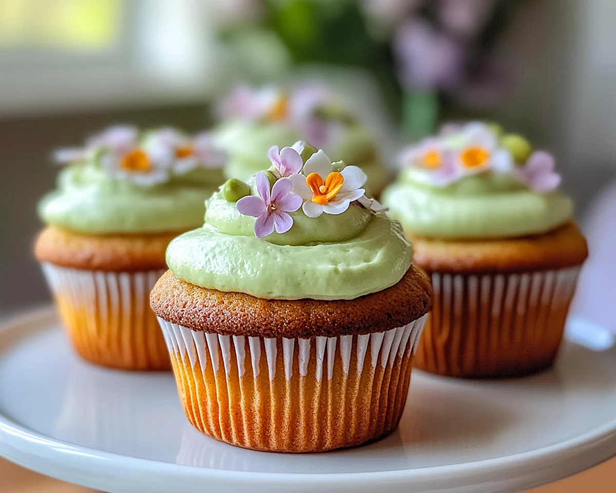 Spring Cupcakes: Pistachio Cream Cupcakes in 7 Steps