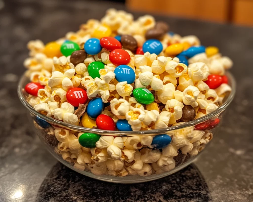 Baseball Snacks: Popcorn Trail Mix With M and Ms in 10 Minutes