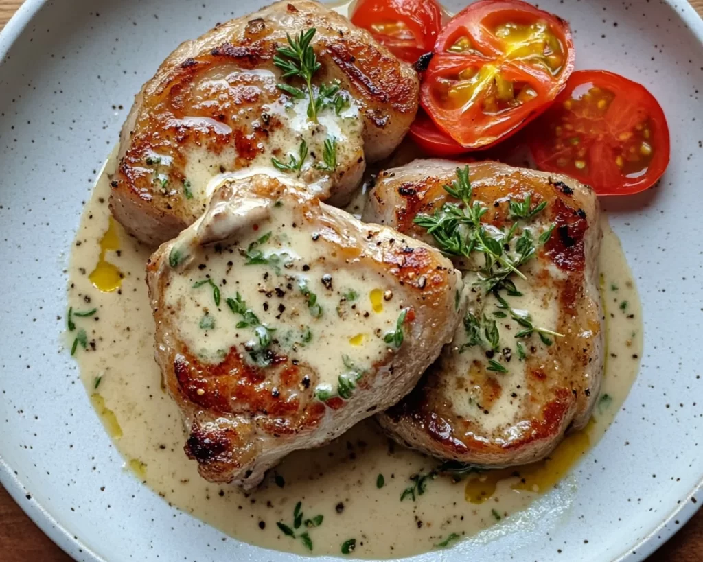 Spring Dinner Ideas: Creamy Garlic Pork Chops in 20 Minutes