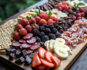 Spring Charcuterie Board Ideas with Chocolate & Fruit in 5 Steps