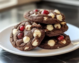 Black Forest Cookie: Chocolate Cherry Stuffed Cookies in 25 Minutes